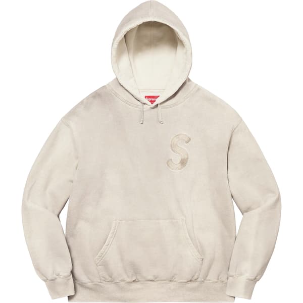 Supreme Overdyed S Logo Hooded Sweatshirt - Natural (front)