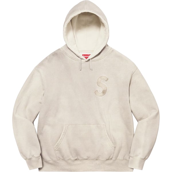 Supreme Overdyed S Logo Hooded Sweatshirt - Natural (front)