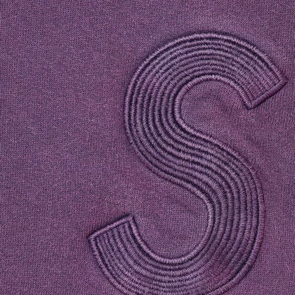 Supreme Overdyed S Logo Hooded Sweatshirt - Purple (front)