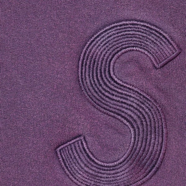 Supreme Overdyed S Logo Hooded Sweatshirt - Purple (front)
