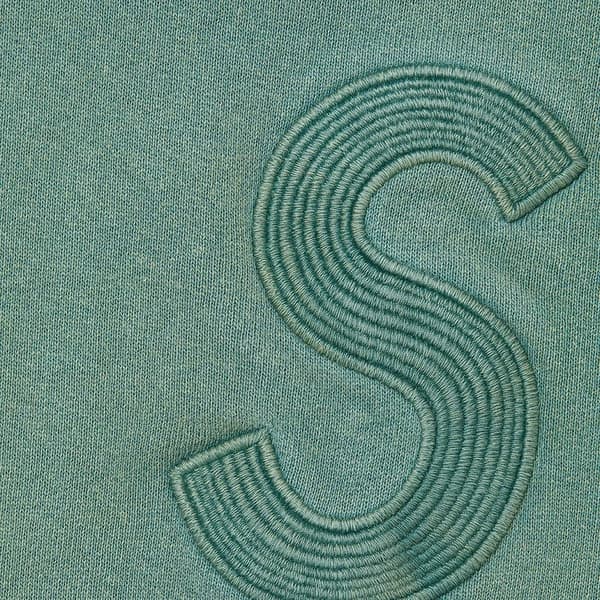 Supreme Overdyed S Logo Hooded Sweatshirt - Teal (front)