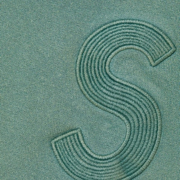 Supreme Overdyed S Logo Hooded Sweatshirt - Teal (front)