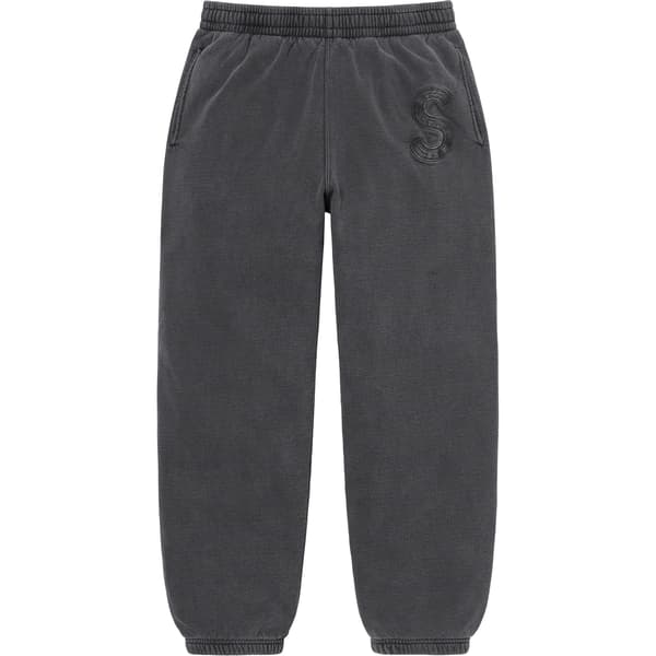 Supreme Overdyed S Logo Sweatpant - Black (front)