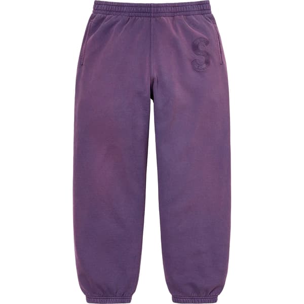 Supreme Overdyed S Logo Sweatpant - Purple (front)