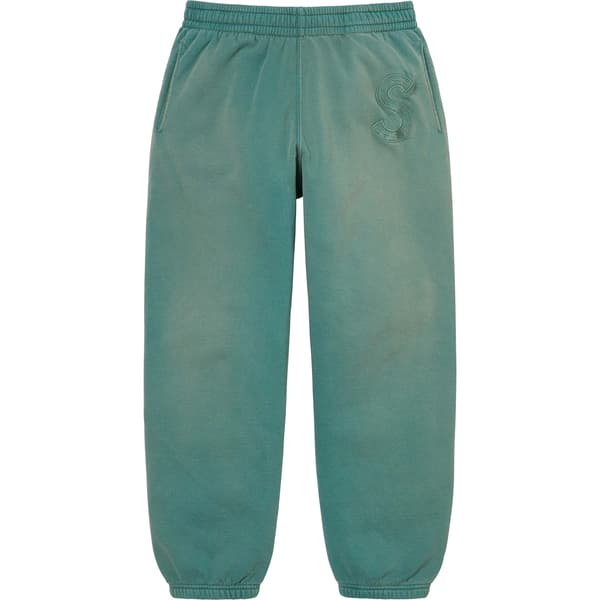 Supreme Overdyed S Logo Sweatpant - Teal (front)