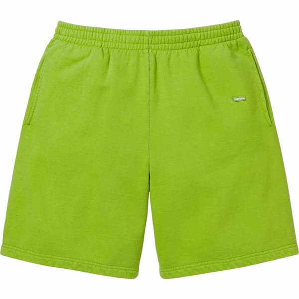 Supreme Overdyed Small Box Sweatshort - Lime (front)