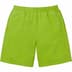 Supreme Overdyed Small Box Sweatshort - Lime (front)