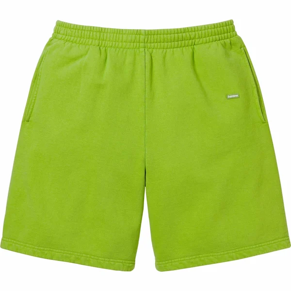 Supreme Overdyed Small Box Sweatshort - Lime (front)