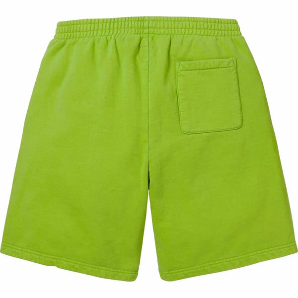 Supreme Overdyed Small Box Sweatshort - Lime (front)