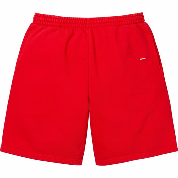Supreme Overdyed Small Box Sweatshort - Red (front)
