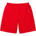 Supreme Overdyed Small Box Sweatshort - Red (front)