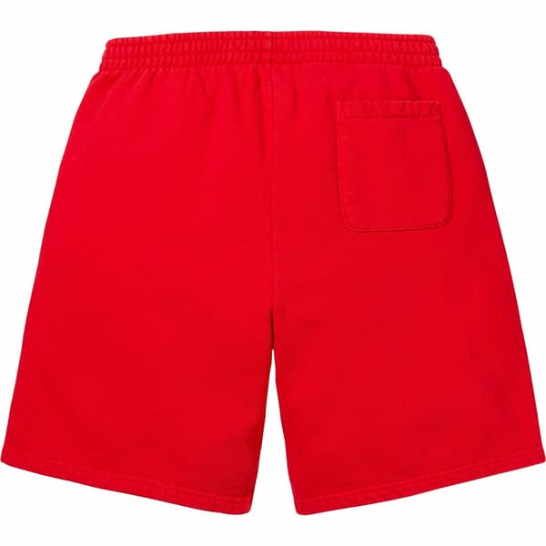 Supreme Overdyed Small Box Sweatshort - Red (front)