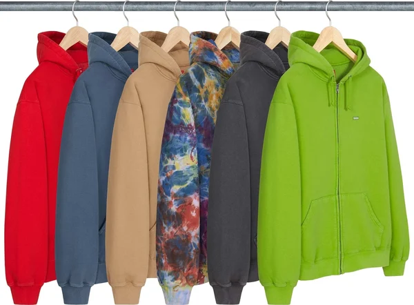 Supreme Overdyed Small Box Zip Up Hooded Sweatshirt - Product Image