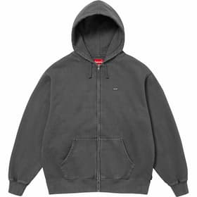 Supreme Overdyed Small Box Zip Up Hooded Sweatshirt Black