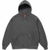 Supreme Overdyed Small Box Zip Up Hooded Sweatshirt - Black (front)