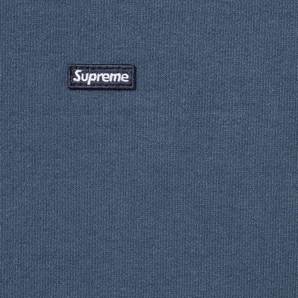 Supreme Overdyed Small Box Zip Up Hooded Sweatshirt - Dark Slate (front)