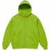 Supreme Overdyed Small Box Zip Up Hooded Sweatshirt - Lime (front)