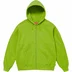 Supreme Overdyed Small Box Zip Up Hooded Sweatshirt - Lime (front)