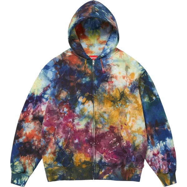 Supreme Overdyed Small Box Zip Up Hooded Sweatshirt - Multicolor (front)
