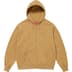 Supreme Overdyed Small Box Zip Up Hooded Sweatshirt - Sand (front)