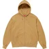 Supreme Overdyed Small Box Zip Up Hooded Sweatshirt - Sand (front)