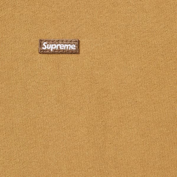 Supreme Overdyed Small Box Zip Up Hooded Sweatshirt - Sand (front)