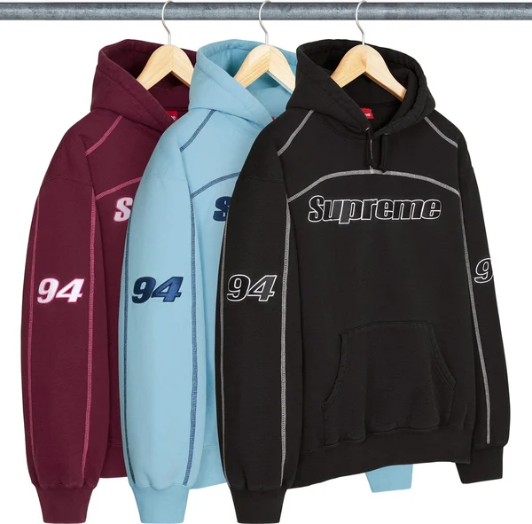 Supreme Overlock Hooded Sweatshirt - Product Image