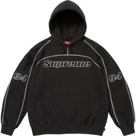Supreme Overlock Hooded Sweatshirt Black