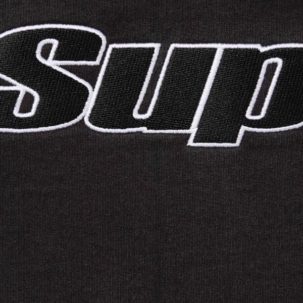 Supreme Overlock Hooded Sweatshirt - Black (front)