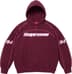 Supreme Overlock Hooded Sweatshirt - Burgundy (front)