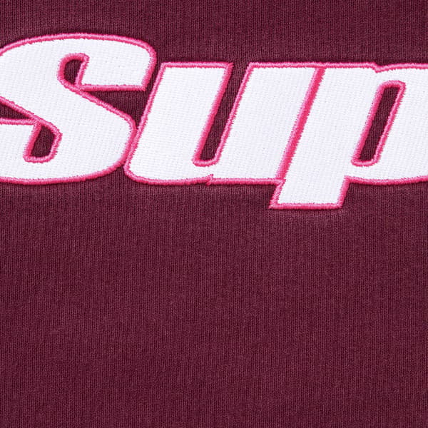 Supreme Overlock Hooded Sweatshirt - Burgundy (front)