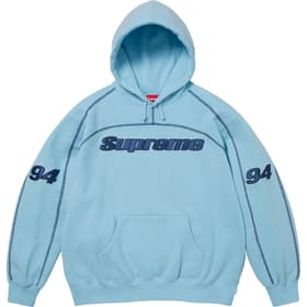 Supreme Overlock Hooded Sweatshirt Light Blue