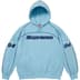 Supreme Overlock Hooded Sweatshirt - Light Blue (front)