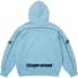 Supreme Overlock Hooded Sweatshirt - Light Blue (front)