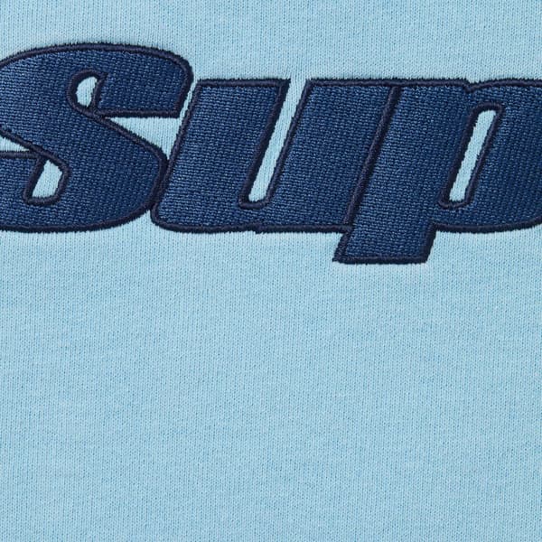 Supreme Overlock Hooded Sweatshirt - Light Blue (front)