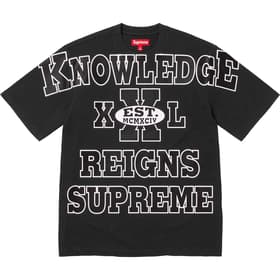Supreme Overprint Knowledge S/S Top Black