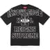 Supreme Overprint Knowledge S/S Top - Black (front)