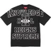 Supreme Overprint Knowledge S/S Top - Black (front)