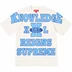 Supreme Overprint Knowledge S/S Top - Cream (front)