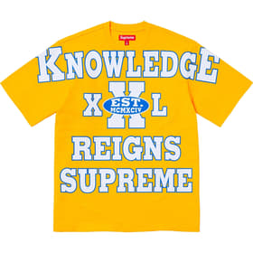 Supreme Overprint Knowledge S/S Top Gold