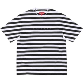 Supreme Overprint Stripe S/S Top Black