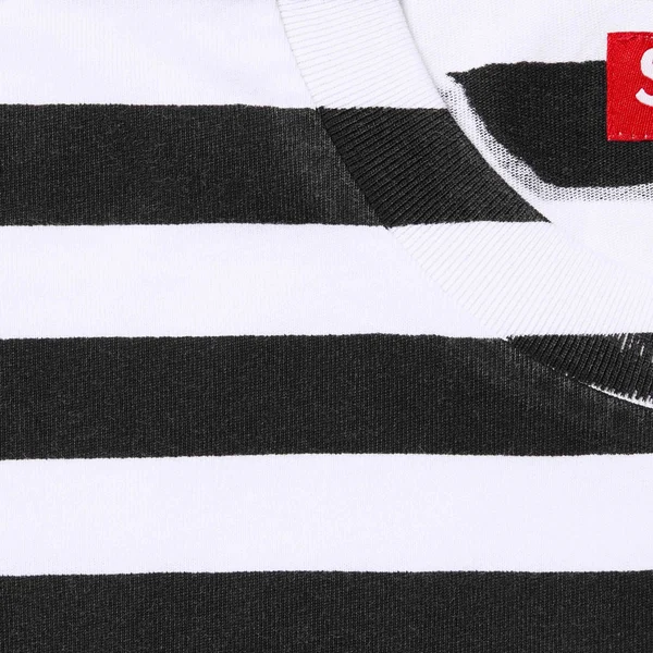 Supreme Overprint Stripe S/S Top - Black (front)