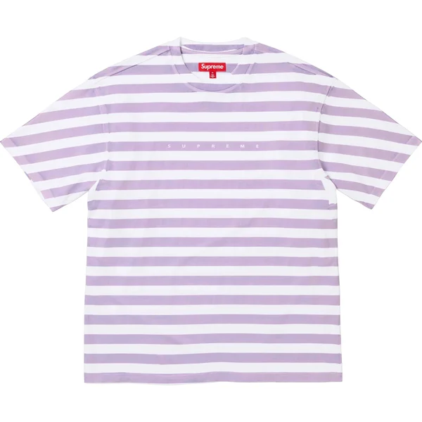 Supreme Overprint Stripe S/S Top - Lavender (front)