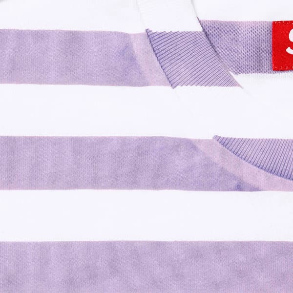 Supreme Overprint Stripe S/S Top - Lavender (front)