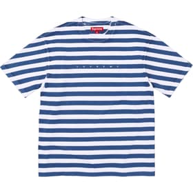 Supreme Overprint Stripe S/S Top Navy