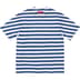 Supreme Overprint Stripe S/S Top - Navy (front)