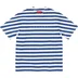 Supreme Overprint Stripe S/S Top - Navy (front)