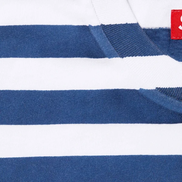Supreme Overprint Stripe S/S Top - Navy (front)
