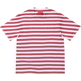 Supreme Overprint Stripe S/S Top Red
