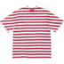 Supreme Overprint Stripe S/S Top - Red (front)